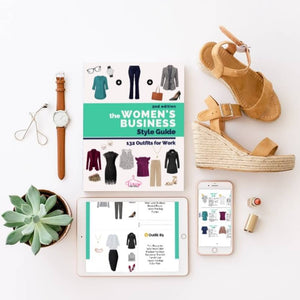 Comes as hard copy, eBook/digital, and printable: Women's Business Casual and Business Professional Style Guide - Capsule wardrobe checklist and outfit ideas for work attire.