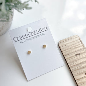 Minimal Round Studs- Gold and Silver
