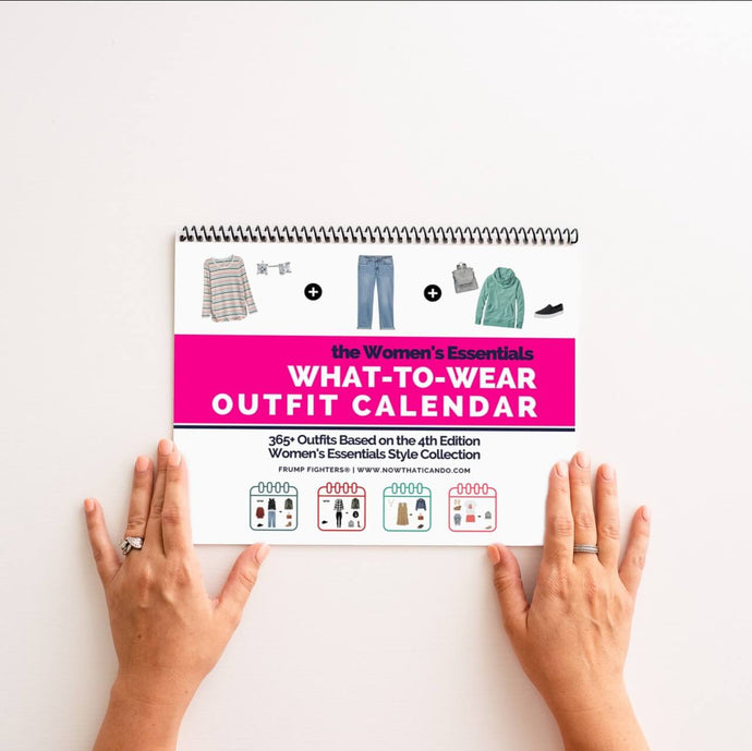 The What to Wear Outfit Planner Calendar Printable with Casual Capsule Wardrobe Plan for Stay at Home Moms