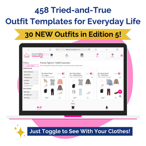 A visual representation of the outfit ideas page with classic and laid-back outfit suggestions from The Women's Essentials Style Collection, simplifying your decision on what to wear today.