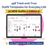 Load image into Gallery viewer, A visual representation of the outfit ideas page with classic and laid-back outfit suggestions from The Women&#39;s Essentials Style Collection, simplifying your decision on what to wear today.