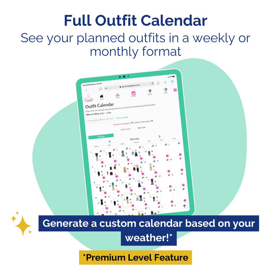 Full Outfit Calendar - What to Wear First Day of Work and Beyond with a Business Casual Capsule Wardrobe. What to wear to an interview and every day after!