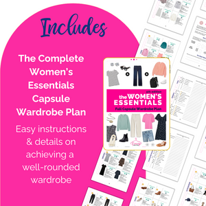 Casual capsule wardrobe plan for women - part of the Women's What to Wear Outfit Calendar.