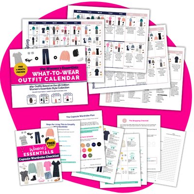 What to Wear Outfit Calendar Preview 1 Month   Women #39 s Essentials Ch