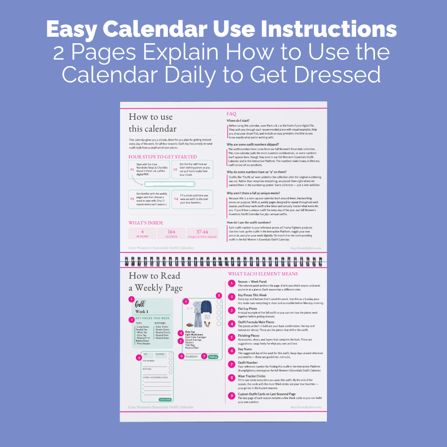 NEW: The Core Women's Essentials What-to-Wear Outfit Calendar (6th Ed.)