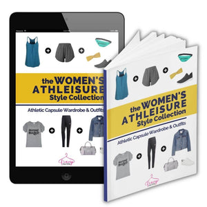 eBook & Hard copy package of the Women's Athleisure Style Guide, Capsule Wardrobe Checklist & Outfit Ideas for How to Wear Athleisure/Athletic Clothes