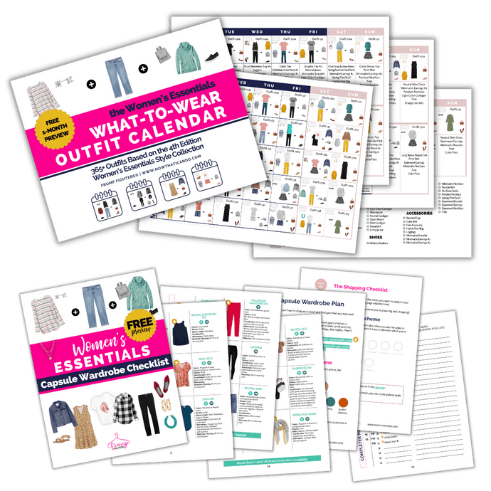 What-to-Wear Outfit Calendar Preview - 1 Month + Basics Wardrobe Plan for Moms