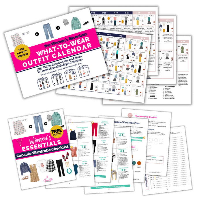 WhattoWear Outfit Calendar Preview 1 Month + Basics Wardrobe Plan