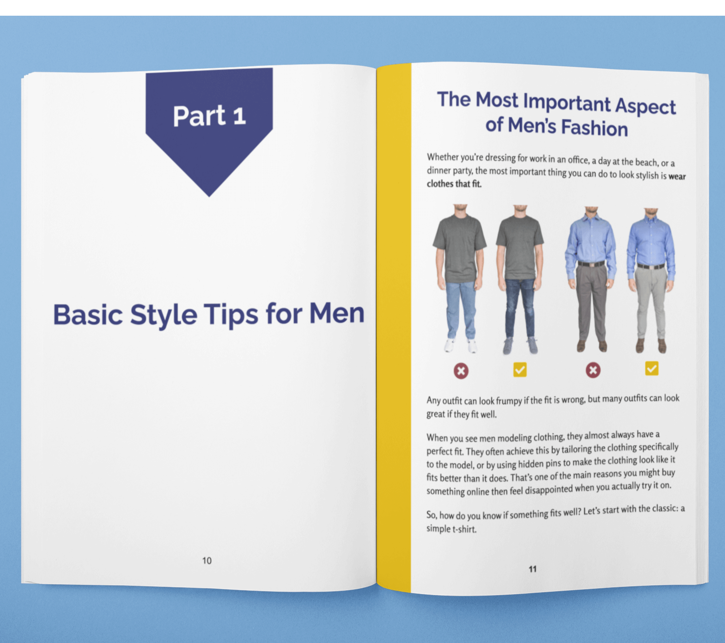 how to dress nice for guys, men's dressing tips in the Frump Fighters Men's style guide book.