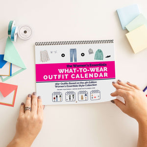 The What to Wear Outfit Planner Calendar Printable with Casual Capsule Wardrobe Plan for Stay at Home Moms